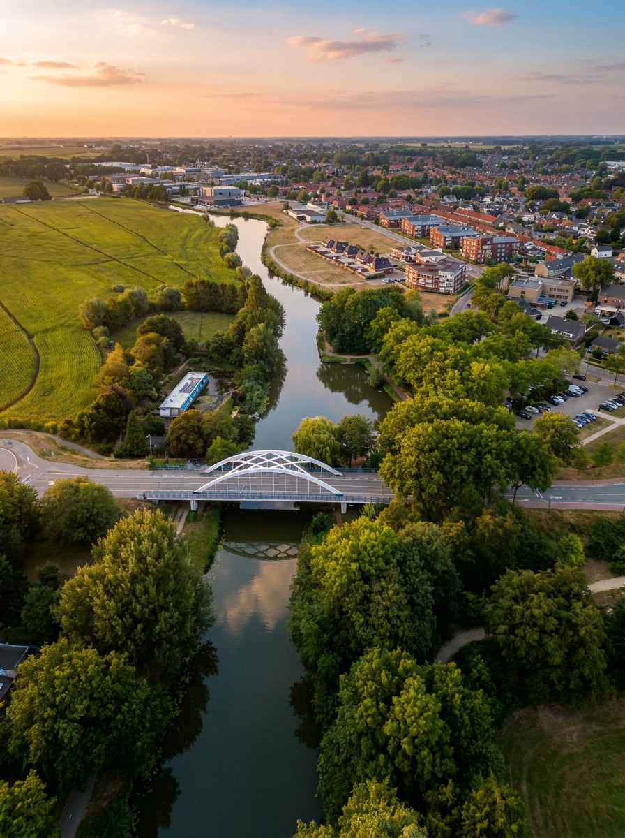 De witte brug in de Westbetuwe